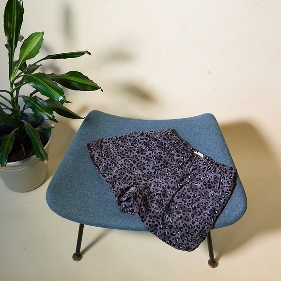 Rebecca Taylor Other - Rebecca Taylor Black and Purple Animal Print Sleep Shorts